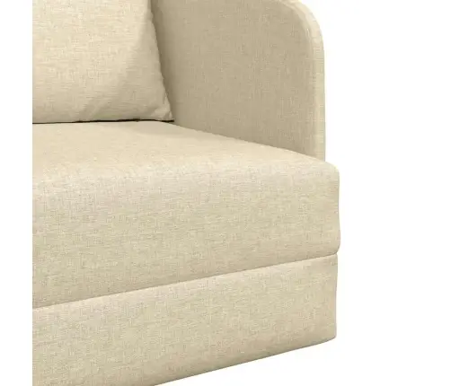 Grīdas Dīvāngulta 2-In-1 Krēmkrāsas 65X80X83 Cm Audums Vidaxl