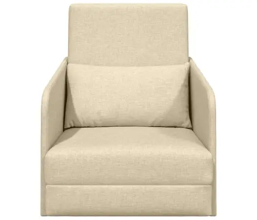 Grīdas Dīvāngulta 2-In-1 Krēmkrāsas 65X80X83 Cm Audums Vidaxl