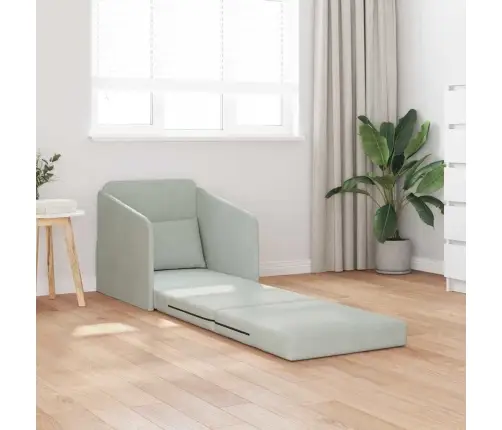 Grīdas Dīvāns Gulta 2-In-1 Gaiši Pelēks 65X80X83 Cm Vidaxl