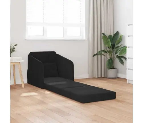 Grīdas Dīvāngulta 2-In-1 Melnā Krāsā 65X80X83 Cm Vidaxl