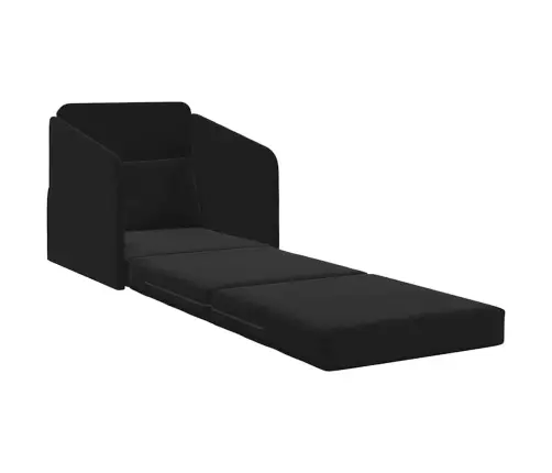 Grīdas Dīvāngulta 2-In-1 Melnā Krāsā 65X80X83 Cm Vidaxl