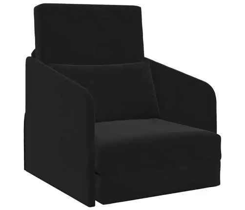 Grīdas Dīvāngulta 2-In-1 Melnā Krāsā 65X80X83 Cm Vidaxl