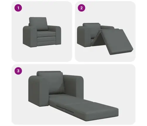 Sofa Lova Tamsiai Pilka 98 X 71 X 83 Cm Audinys