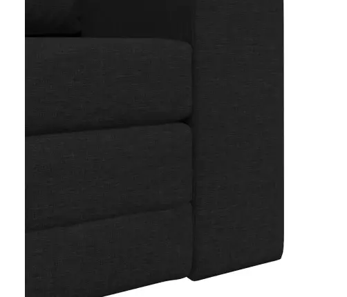 Grīdas Dīvāngulta 2-In-1 Melna 98X71X83 Cm Audums Vidaxl