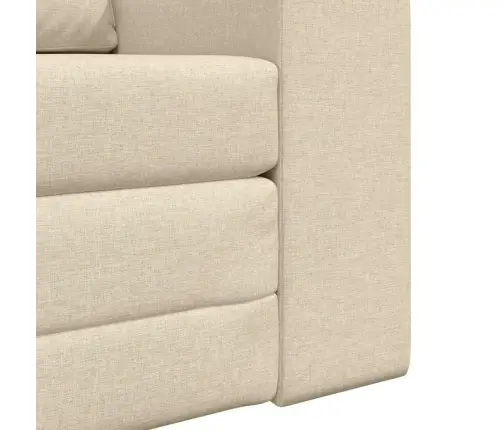 Grīdas Dīvāngulta 2-In-1 Krēmkrāsas 98X71X83 Cm Audums Vidaxl