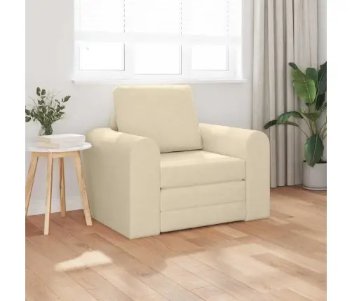 Grīdas Dīvāngulta 2-In-1 Krēmkrāsas 98X71X83 Cm Audums Vidaxl