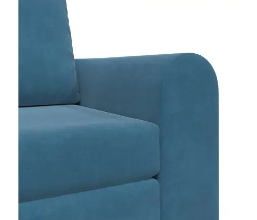 Grīdas Dīvāngulta 2-In-1 Zila 98X71X83 Cm Samts Vidaxl