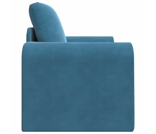 Grīdas Dīvāngulta 2-In-1 Zila 98X71X83 Cm Samts Vidaxl