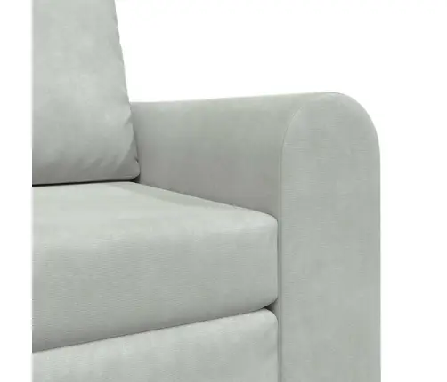 Grīdas Dīvāngulta 2-In-1 Gaiši Pelēks 98X71X83 Cm Samts Vidaxl