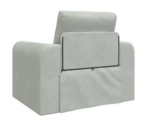 Grīdas Dīvāngulta 2-In-1 Gaiši Pelēks 98X71X83 Cm Samts Vidaxl