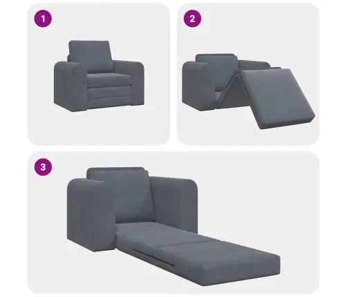 Grīdas Dīvāna Gulta 2-In-1 Tumši Pelēka 98X71X83 Cm Vidaxl Grīdas Dīvāna Gulta 2-In-1 Tumši Pelēka 98X71X83 Cm Vidaxl