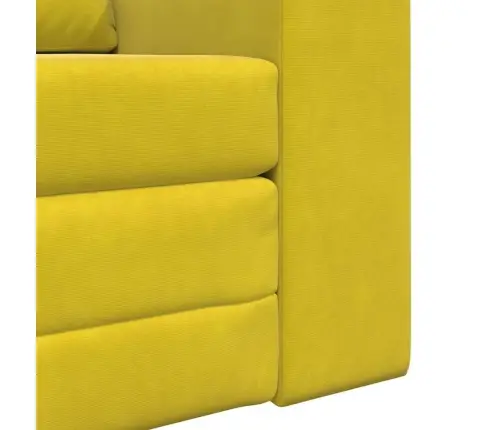 2-In-1 Dzeltenā Grīdas Dīvāna Gulta 98X71X83 Cm Sams Vidaxl