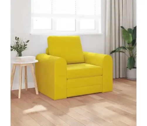 2-In-1 Dzeltenā Grīdas Dīvāna Gulta 98X71X83 Cm Sams Vidaxl