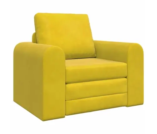 2-In-1 Dzeltenā Grīdas Dīvāna Gulta 98X71X83 Cm Sams Vidaxl