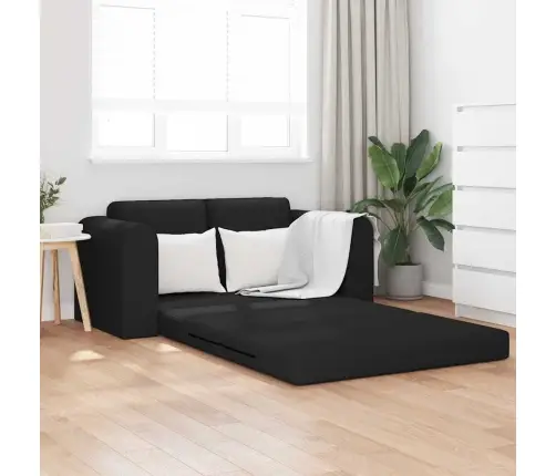 Grīdas Dīvāngulta 2-In-1 Melns 148X71X83 Cm Audums Vidaxl