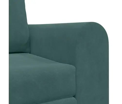 Grīdas Dīvāngulta 2-In-1 Tumši Zaļa 148X71X83 Cm Samts Vidaxl