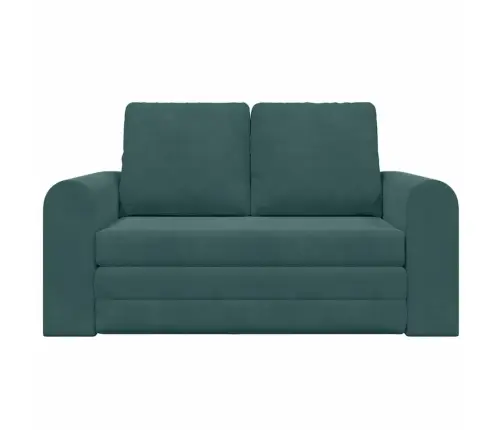 Grīdas Dīvāngulta 2-In-1 Tumši Zaļa 148X71X83 Cm Samts Vidaxl