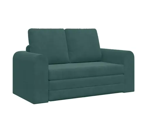 Grīdas Dīvāngulta 2-In-1 Tumši Zaļa 148X71X83 Cm Samts Vidaxl