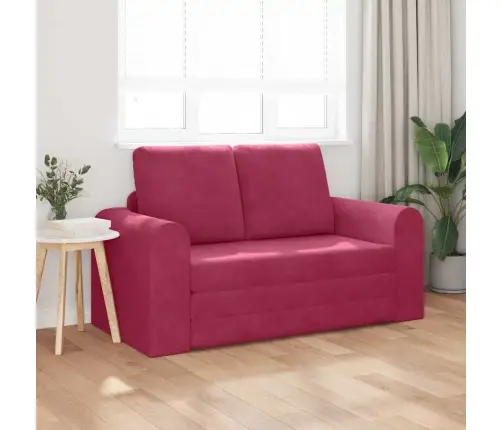 Grīdas Dīvāngulta 2-In-1 Bordo 148X71X83 Cm Samts Vidaxl