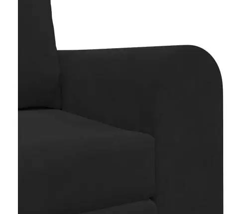 Sofa Lova Juoda 148 X 71 X 83 Cm Aksomas