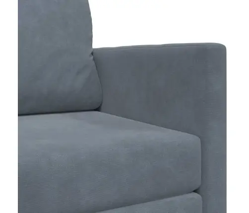 Grīdas Dīvāns Gulta 2-Viens Tumši Pelēks 124X204X61 Cm Velūrs Vidaxl