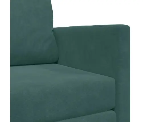 Sofa Lova Tamsiai Žalia 124 X 204 X 61 Cm Aksomas