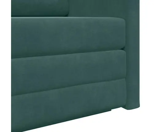 Sofa Lova Tamsiai Žalia 124 X 204 X 61 Cm Aksomas