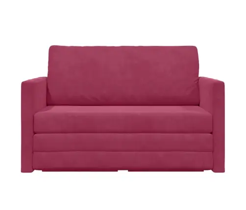 Dīvāngulta 110Cm Vīna Sarkans Samts Vidaxl