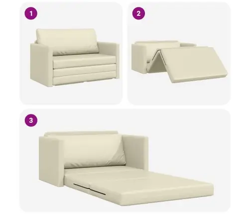 Sofa Lova Kreminė 124 X 71 X 78 Cm Aksomas