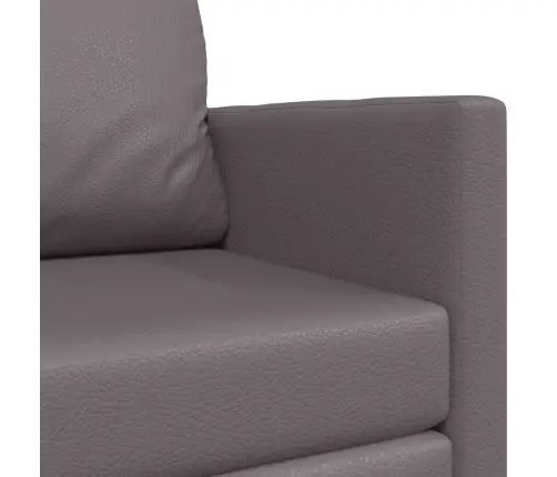 Grīdas Dīvāngulta 2-In-1 Pelēka 124X71X78 Cm Mākslīgā Āda Vidaxl