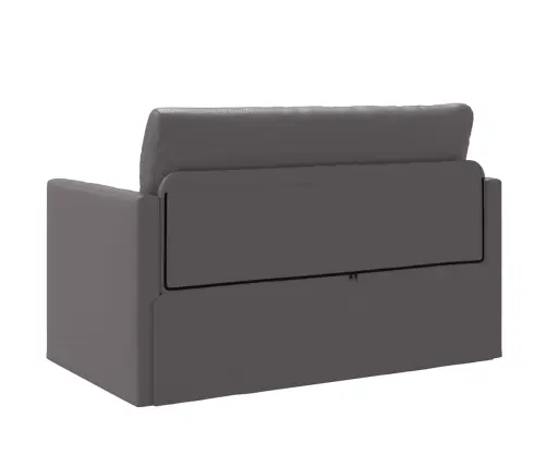 Grīdas Dīvāngulta 2-In-1 Pelēka 124X71X78 Cm Mākslīgā Āda Vidaxl