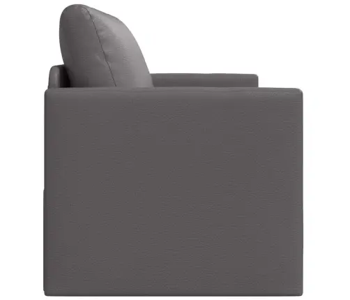 Grīdas Dīvāngulta 2-In-1 Pelēka 124X71X78 Cm Mākslīgā Āda Vidaxl