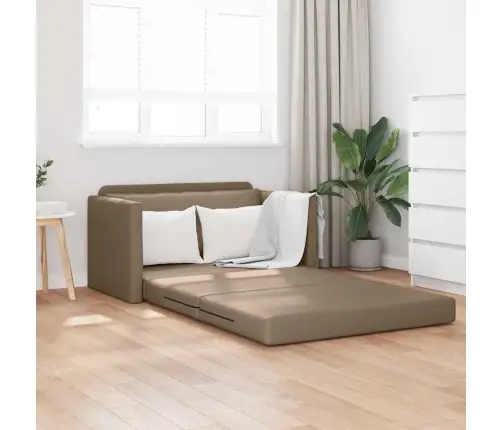 Grīdas Dīvāngulta 2-In-1 Kapučīno 124X71X78 Cm Mākslīgā Āda Vidaxl