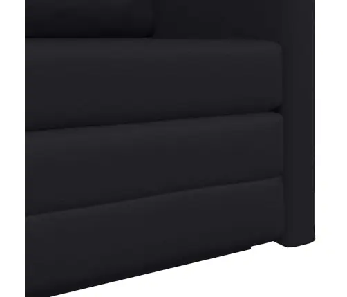 Grīdas Dīvāns-Gulta 2-In-1 Melns 124X71X78 Cm Mākslīga Āda Vidaxl