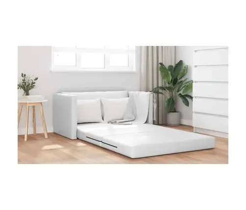 Grīdas Dīvāngulta 2-In-1 Balts 124X71X78 Cm Mākslīgā Āda Vidaxl