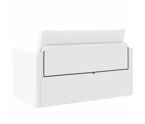 Grīdas Dīvāngulta 2-In-1 Balts 124X71X78 Cm Mākslīgā Āda Vidaxl