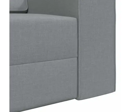 Grīdas Dīvāngulta 2-In-1 Gaiši Pelēka 245X150X60.5 Cm Audums Vidaxl