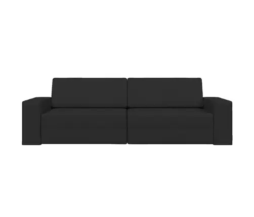 Grīdas Dīvāna Gulta 2-In-1 Melnā 245X150X60.5 Cm Audums Vidaxl