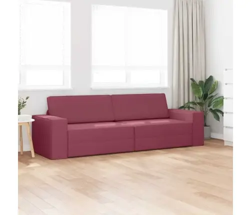 Grīdas Dīvāngulta 2-In-1 Bordo 245X150X60.5 Cm Audums Vidaxl