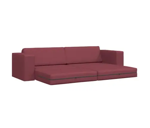 Grīdas Dīvāngulta 2-In-1 Bordo 245X150X60.5 Cm Audums Vidaxl