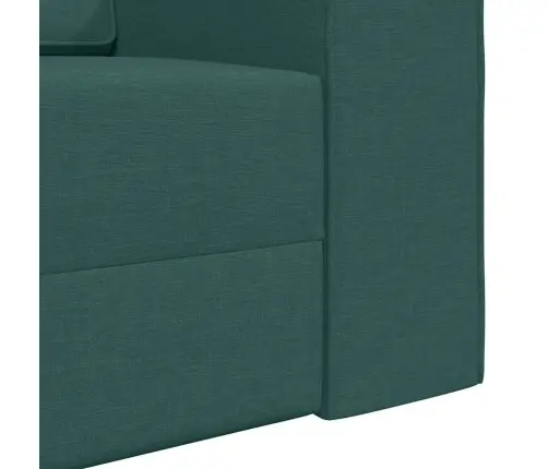 Grīdas Dīvāngulta 2-In-1 Tumši Zaļa 245X150X60.5 Cm Audums Vidaxl