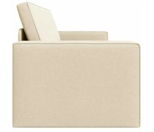Grīdas Dīvāngulta 2-In-1 Krēmkrāsā 245X150X60.5 Cm Audums Vidaxl