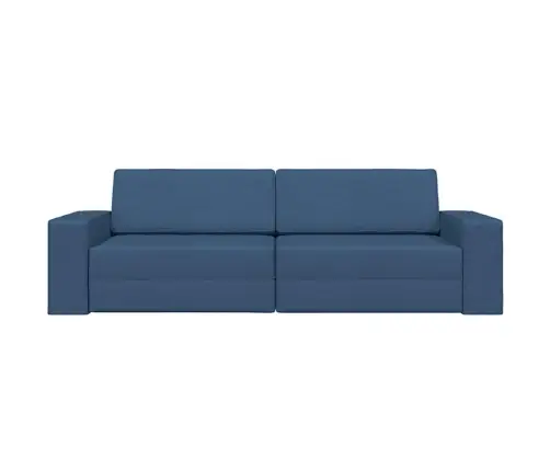 Grīdas Dīvāngulta 2-In-1 Zila 245X150X60.5 Cm Audums Vidaxl