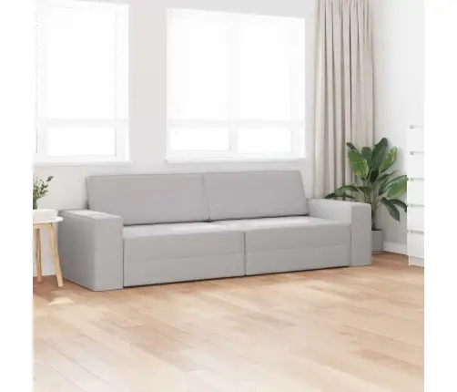 Grīdas Dīvāngulta 2-In-1 Mākoņu Pelēkā 245X150X60.5 Cm Audums Vidaxl