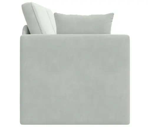 Põrandadiivan-Voodi Helehall 213 X 70 X 77 Cm Samet