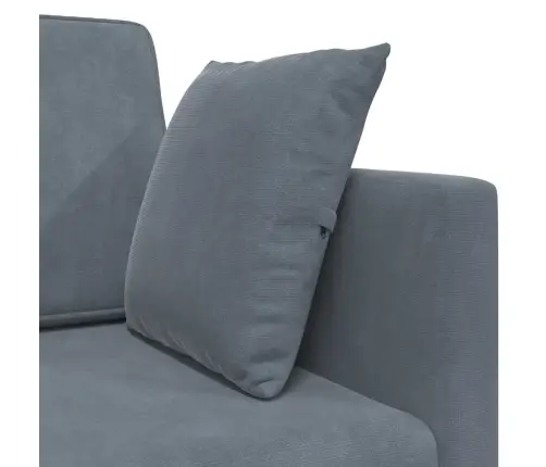 Grīdas Dīvāngulta 2-In-1 Tumši Pelēks 213X144X60 Cm Samts Vidaxl