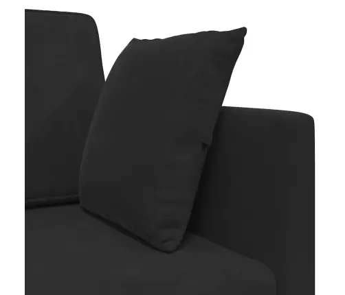 Grīdas Dīvāngulta 2-In-1 Melna 213X144X60 Cm Velvet Vidaxl