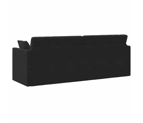 Grīdas Dīvāngulta 2-In-1 Melna 213X144X60 Cm Velvet Vidaxl