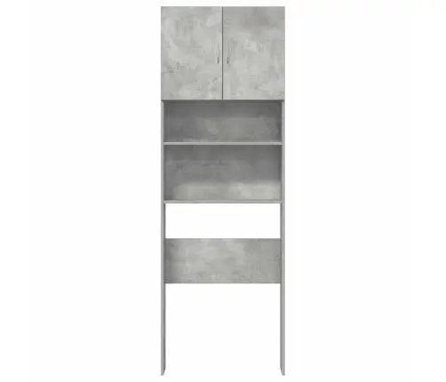 Veļasmašīnas Plaukts, Pelēks, 64X24X190 Cm, Inženierijas Koks Vidaxl