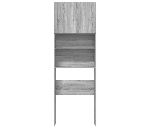 Veļasmašīnas Plaukts, Pelēks, 64X24X190 Cm, Inženierijas Koks Vidaxl